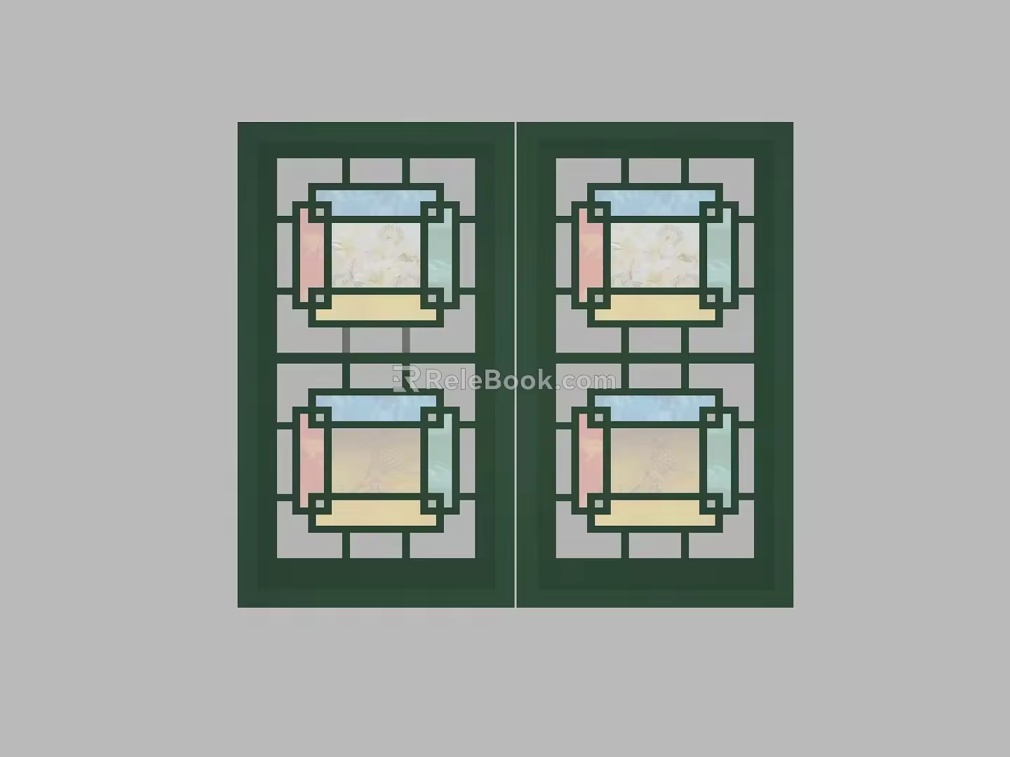 window flower window retro window 3d model