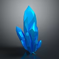 Blue Crystal Geometric Polyhedral Decorative Ornament Set for Modern Home Interior Decor
