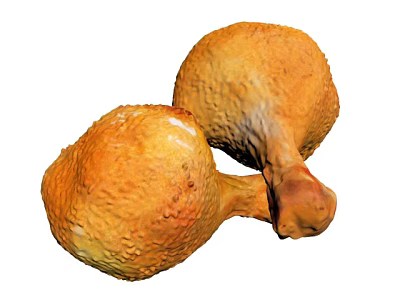 Delicious Golden Brown Crispy Fried Chicken Legs With Tender Juicy Meat 3d model