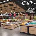 Supermarket, Shopping Mall, Convenience Store, Grain and Oil Area, Coarse Grain Area, Department Store Area 3d model