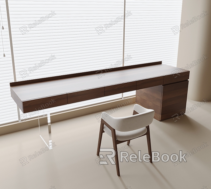 Modern Desk Chair Desk Single Chair Venetian Blinds model