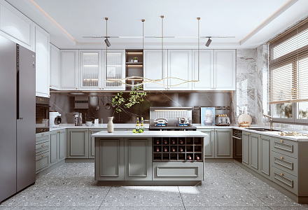 Open Kitchen 3d model