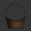 Pet Animal Woven Basket With Handle For Carrying Small Pets