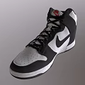 High Top Black and White Shoes With Nike Logo Classic Casual Design