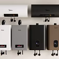 Modern Electric Storage Water Heaters from Midea Haier in White Black Gray Brown Colors