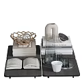 Indoor Decorative Scene With Inflatable Model Books And Glassware Display Items
