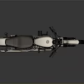 Retro White and Black Motorcycle With Black Seat Chrome Trim and Sleek Design