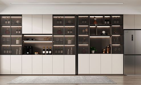 Modern Wine Cabinet 3d model