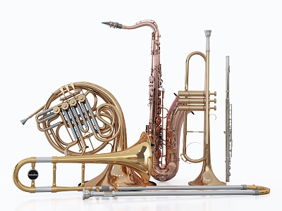 Modern saxophone 3d model