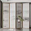 New Chinese Style Screen Partition 3d model