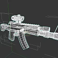 Modern Tactical Assault Rifle With Scope Orange Black Design And Magazine