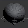 Detailed Vintage Graf Zeppelin Airship Rendering With Red Tail And Classic Design