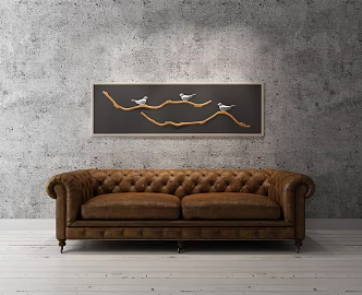 American double sofa 3d model