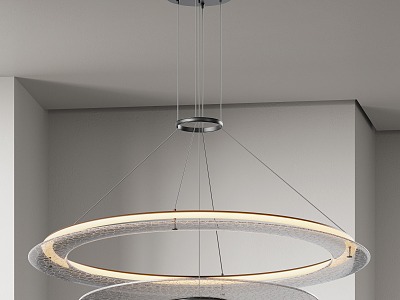 Modern Chandelier Light Luxury Minimalist Cream Style 3d model