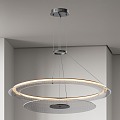 Modern Chandelier Light Luxury Minimalist Cream Style 3d model