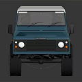 Blue Classic Off Road SUV With White Roof And Stylish Design