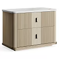 Modern Wooden Storage Cabinets With Light And Dark Wood Tones Drawers And Doors