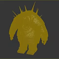 Intelligent Machine Futuristic Golden Armored Design With Spikes And Mechanical Structure