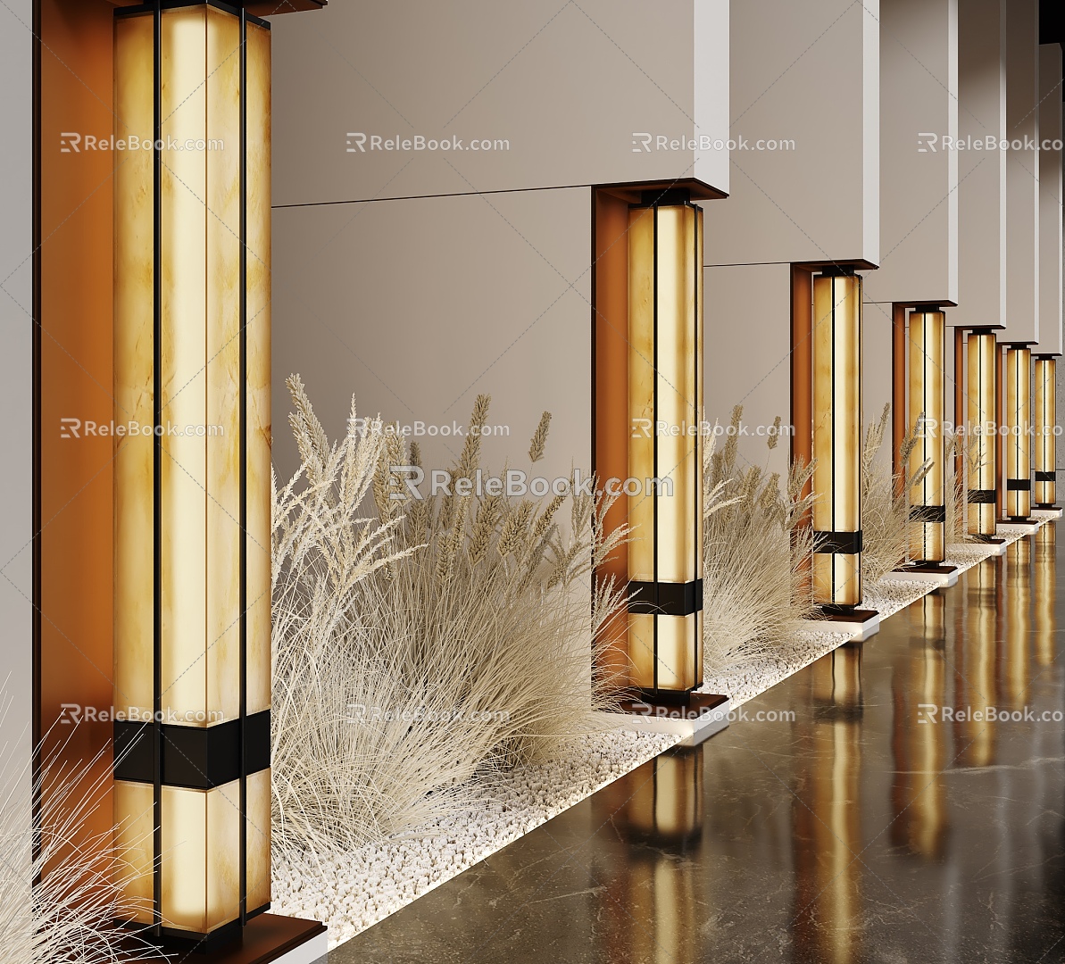 Modern aisle corner wall lamp corridor wall lamp 3d model