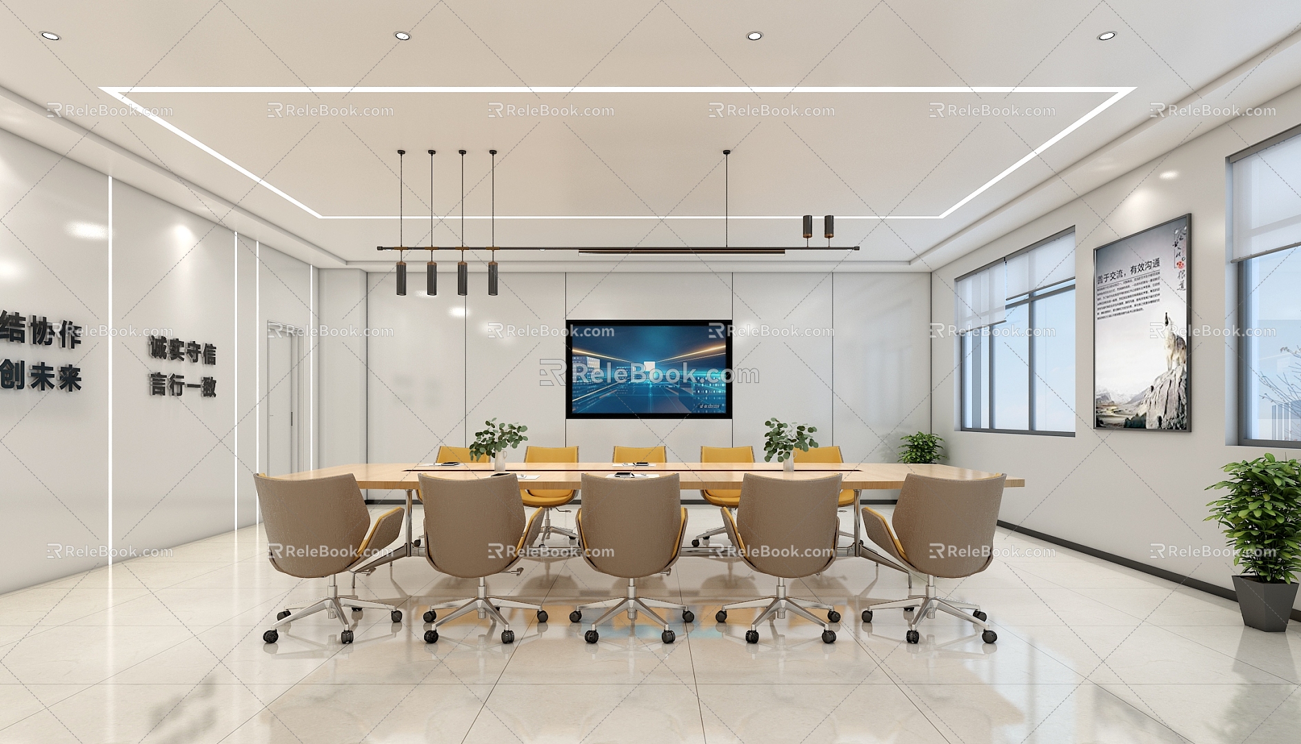 Modern Meeting Room Office Meeting Room Government Meeting Room Small Meeting Room Hotel Meeting Room Conversation Room 3d model