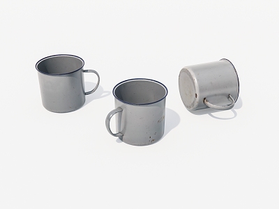 Household goods old-fashioned cup old objects 3d model