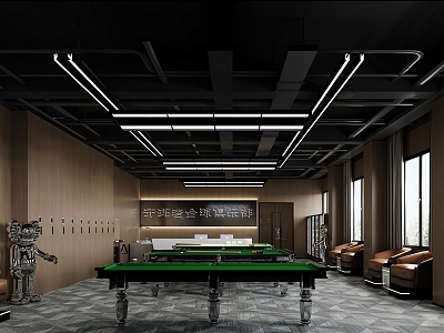 Billiard Room Billiard Room Leisure Room Chess Room Entertainment Room Billiard Table Billiard Hall 3d model