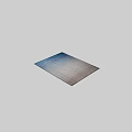 Stylish Square Rug With Grid Pattern And Blue Gray Gradient For Home Decor