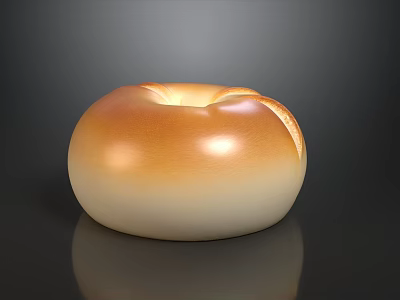 Creative Round Bagel Style Soft Sofa And Coffee Table Combination For Modern Living Room Decoration 3d model