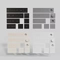 Home Switch Panels in Black Gray Beige White with Various Designs and Styles 3d model
