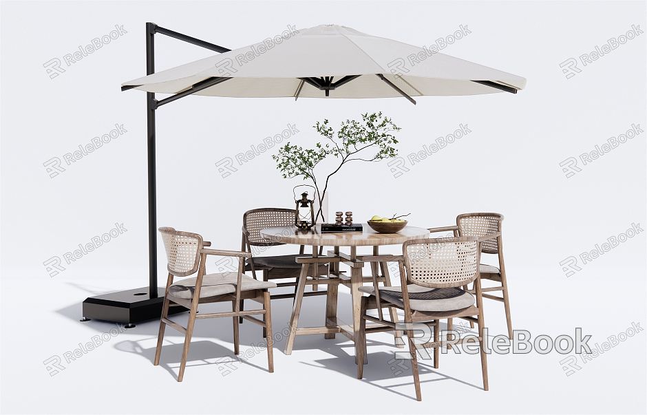 Outdoor Tables and Chairs Outdoor Leisure Tables and Chairs Outdoor Dining Tables and Chairs Rattan Leisure Chair Sunshade model