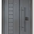 Three Modern Security Door Styles With Steel Panels And Secure Lock Systems 3d model