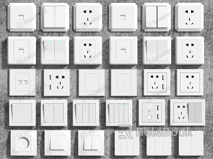 Modern switch socket panel model