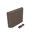 Natural Wooden Wall Panel With Vertical Slats And Warm Texture For Interior Design 3d model