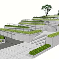 Modern Steps Step Landscape Accessible Access 3d model