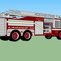 Red Fire Truck With Ladder And Emergency Rescue Equipment Ladder 22