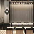 Modern Milk Tea Shop Interior Design With Counter Tables Chairs And Menu Boards