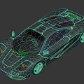 Black Sports Car With Sleek Aerodynamic Design Silver Wheels And Modern Styling