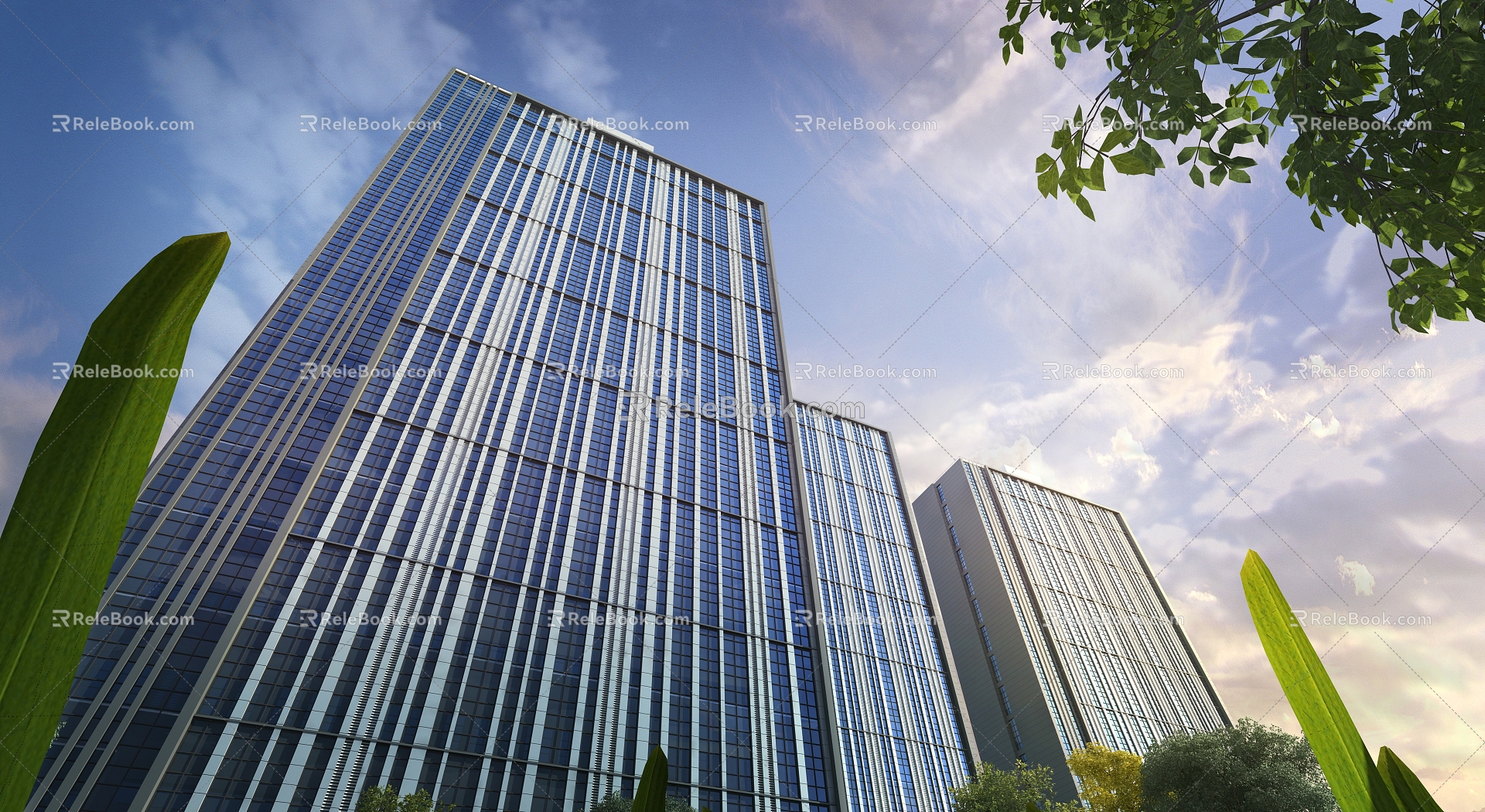 modern office building 3d model