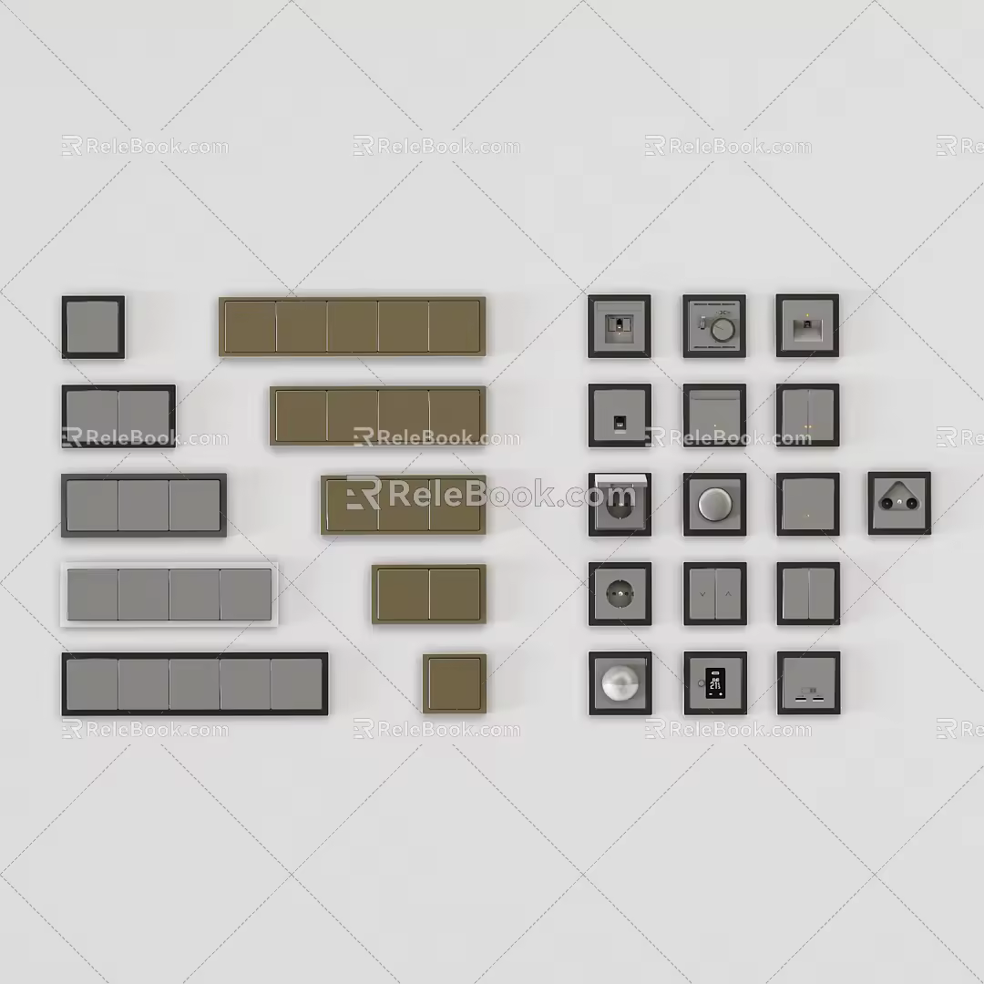 Modern Switch Switch Panel 3d model