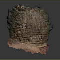 Natural Cave Interior With Dirt Floor Bricks And Metal Structure Elements