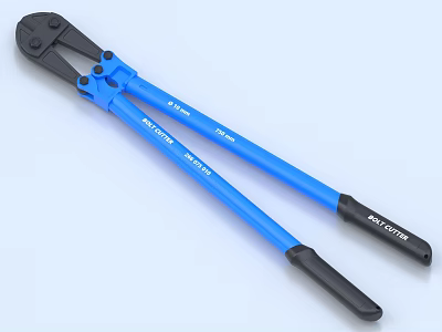 Stanley Heavy Duty Blue Bolt Cutters With Black Handles For Home Use 3d model