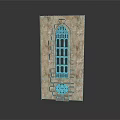 Gothic Style Historic Building Featuring Pointed Arch Window And Textured Stone Wall 3d model