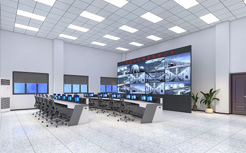 Modern Control Room Control Room 3d model