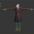 Projection Surveillance Humanoid Figure with Camera Head Long Coat Extended Arms
