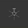 Modern Blue and White Helicopter with Dual Rotors Wheels and 3D Model Design
