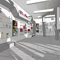 Destor Specialty Store Interior With Reception Desk And Circular Wall Design