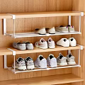 Entryway Hallway Wooden Shoe Rack With Sneakers And Flat Shoes Storage