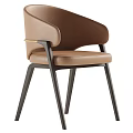 Modern Luxury Upholstered Dining Chair With Sleek Dark Legs And Exquisite Gold Decorative Details
