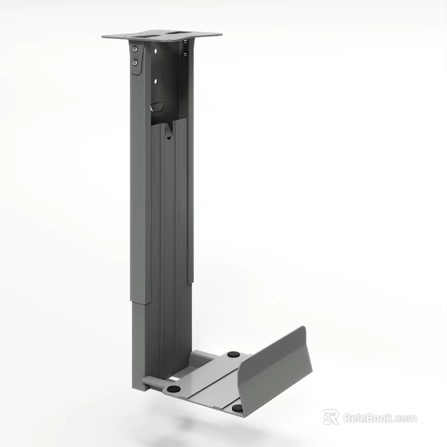 Iron Art Modern Metal Bracket Design With Vertical Structure And Base Support 3d model 