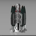 Green And White Military Missile With Symmetrical Warhead Structure And Launch System Design